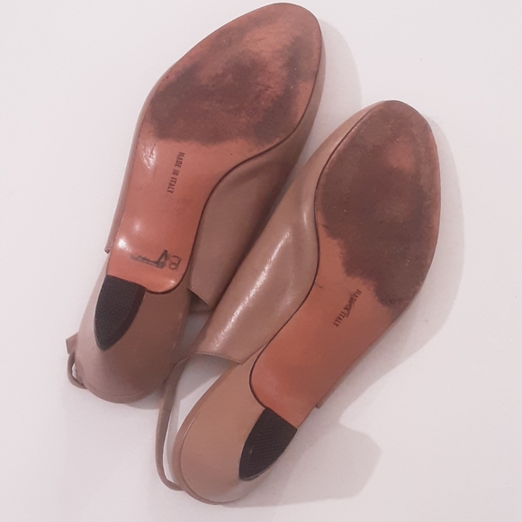 VNTG Ferragamo peep toe flat sandal beige - Picture 3 of 7